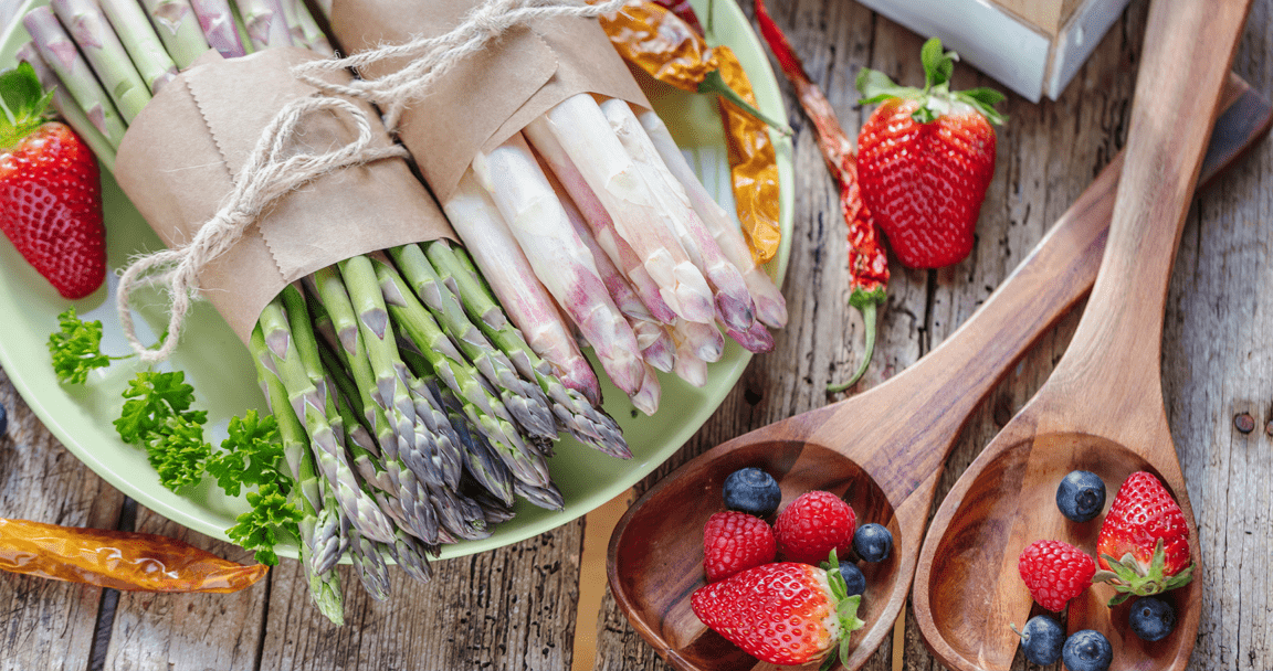 asparagi e fragole