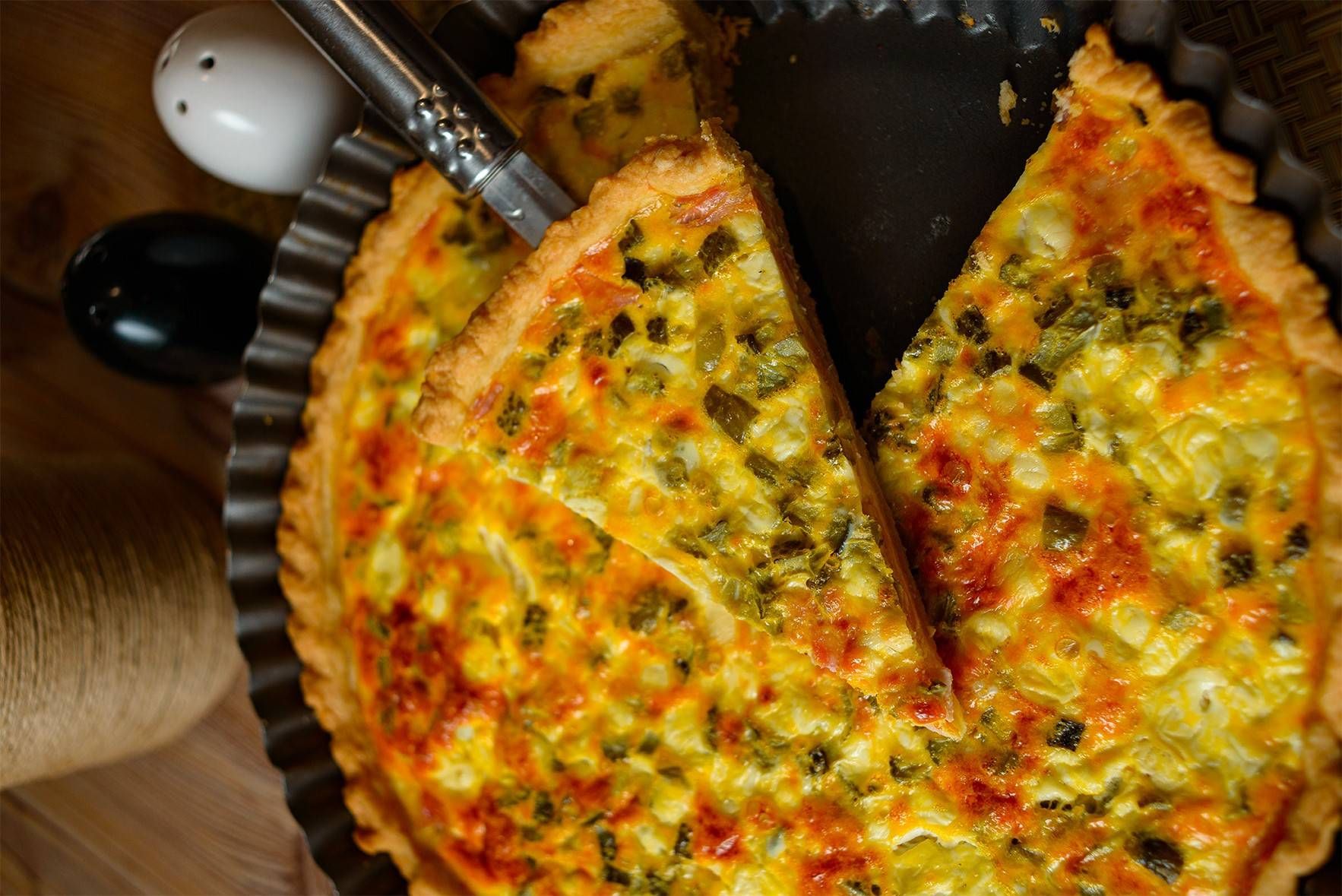 Torta salata con zucchine senza lattosio